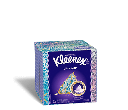 Kleenex Ultra Soft Facial Tissues, 4 Cube Boxes (300 Total Tissues)